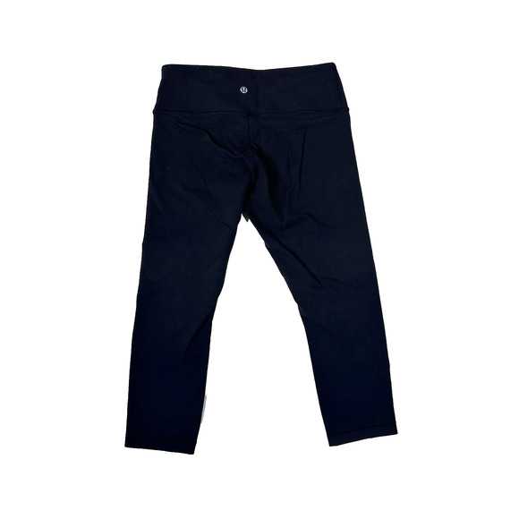 Lululemon Wunder Under 1/2 Tight Crop Leggings Black Size 6 - Picture 2 of 7